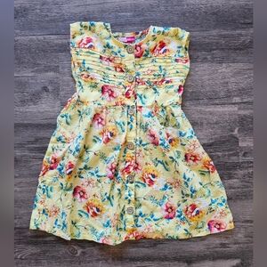 Penelope Mack Yellow Floral 4t Dress